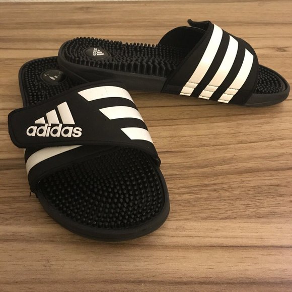 adidas men's slides black
